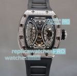 Swiss Richard Mille RM53-01 Tourbillon Pablo Mac Donough Watch SS Diamond Bezel